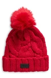 UGG CABLE KNIT POM BEANIE