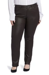 Nydj Marilyn Straight Jean In Cordovan Coated