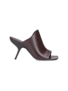 Ferragamo Leather Sandals Square Toe Heeled In Brown