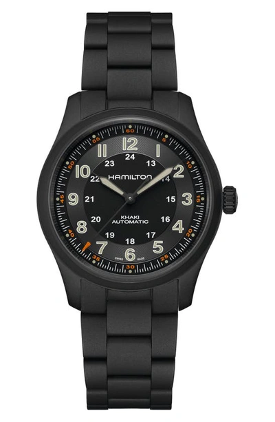 Hamilton Khaki Field Titanium Auto In Black