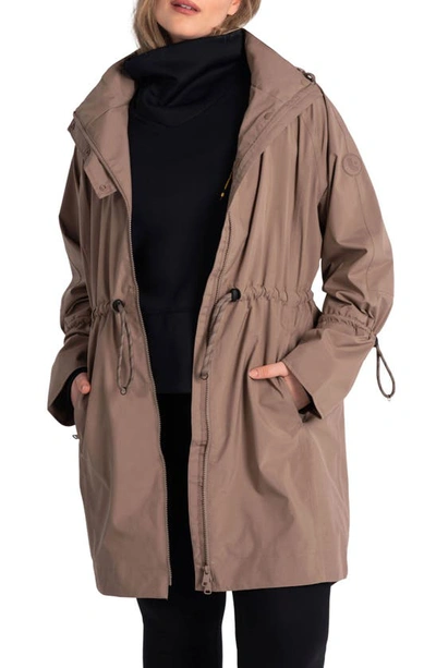 Lole Piper Oversized Rain Jacket In Fossil