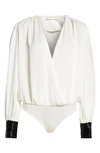 Ramy Brook Selena Embellished V-neck Bodysuit In Ivory