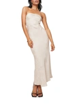 strapless open back dress Marilyn Mini Dress Champagne