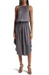 Ramy Brook Audrey Sleeveless Blouson Dress In Slate Grey