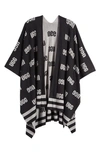 Ugg Graphic Logo Ruana In Black Multi