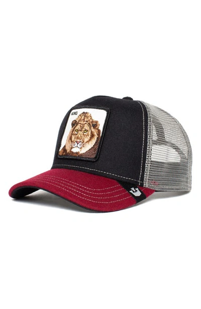 Goorin Bros . Circwool Of Life Lion Patch Trucker Hat In Black