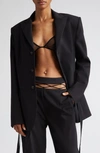 Nensi Dojaka Giacca In Lana Stretch Nera  Donna In Black