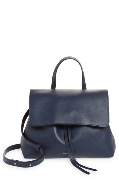 Mansur Gavriel Soft Lady 皮质大号单肩包 In Blue