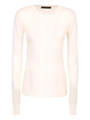 Amiri Cashmere Roundneck Transparent Pull In Beige