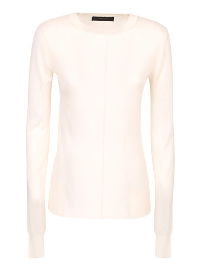 Amiri Cashmere Roundneck Transparent Pull In Beige