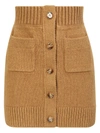 Burberry Knit Miniskirt In Beige