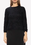 BALENCIAGA BACK-TO-FRONT TOP IN WOOL TWEED KNIT