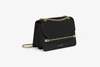 Strathberry East-west Mini Chain Shoulder Bag In Black