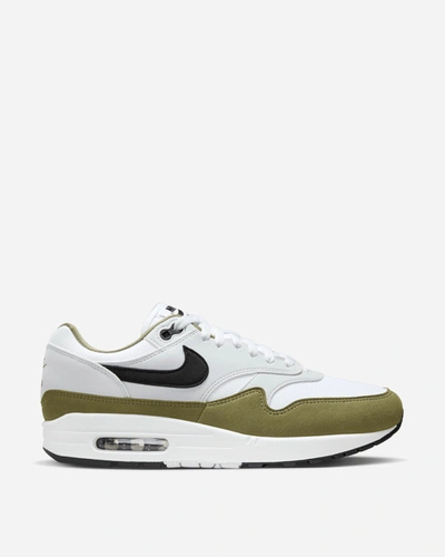 Nike Air Max 1 Sneakers White / Pure Platinum / Medium Olive / Black In White/black/pure Platinum/medium Olive