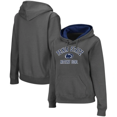 STADIUM ATHLETIC CHARCOAL PENN STATE NITTANY LIONS ARCH & LOGO 2 PULLOVER HOODIE