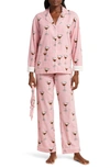 Pj Salvage Flannel Pajama Set In Vintage Pink