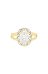 COVET COVET CZ HALO ENGAGEMENT STYLE RING