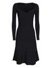 Stella Mccartney Midi Dress With Sweetheart Neckline In Black