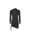 Balenciaga Drawstring-detailed Minidress In Nero