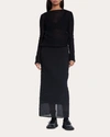 Cecilie Bahnsen Women's Ussi Ruched Alpaca-blend Sweater In Black