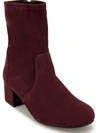 KENNETH COLE REACTION ROAD STRETCH WOMENS FAUX SUEDE BLOCK HEEL ANKLE BOOTS