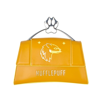 Fred Segal/warner Brothers Fred Segal Harry Potter Hufflepuff Mascot Flap Satchel In Yellow
