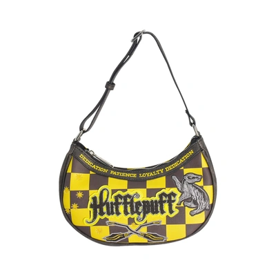 Fred Segal/warner Brothers Fred Segal Harry Potter Checker Hufflepuff Shoulder Bag In Yellow
