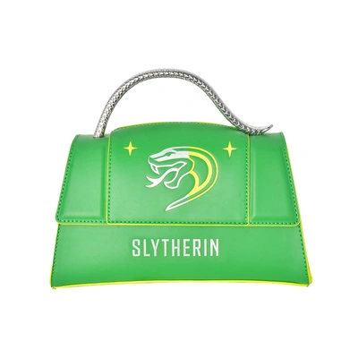 Fred Segal/warner Brothers Fred Segal Harry Potter Slytherin Mascot Flap Satchel In Green