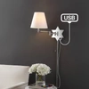 Jonathan Y David 18.5" 1-light Modern French Country Swing Arm Plug-in Or Hardwired Iron Led Star Wall Sconce W
