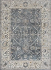 Jonathan Y Brandy Rustic Border Low-pile Machine-washable Light Gray/blue Area Rug
