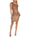 THEIA ONE-SHOULDER SEQUIN COCKTAIL DRESS