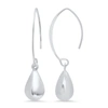 Max + Stone Sterling Silver Tear Drop Wire Dangle Earrings In Silver