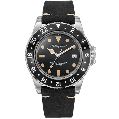 Mathey-tissot Men's Vintage Black Dial Watch