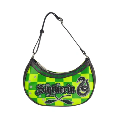 Fred Segal/warner Brothers Fred Segal Harry Potter Checker Slytherin Shoulder Bag In Green