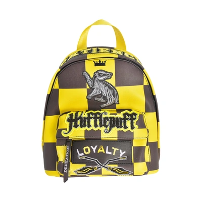 Fred Segal/warner Brothers Fred Segal Harry Potter Checker Hufflepuff Mini Backpack In Yellow