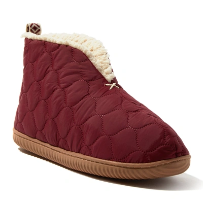 Dearfoams Men's Warm Up Bootie Slippers In Cabernet