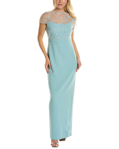 Theia Column Gown In Blue