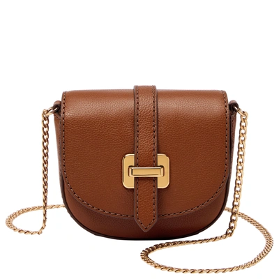 Fossil Women's Emery Leather Micro Crossbody In Brown