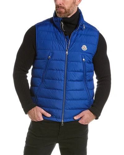 Moncler Albyt Archivio Down Vest In Royal Blue