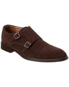 Winthrop Parklane Suede Double Monk Strap Shoe In Brown