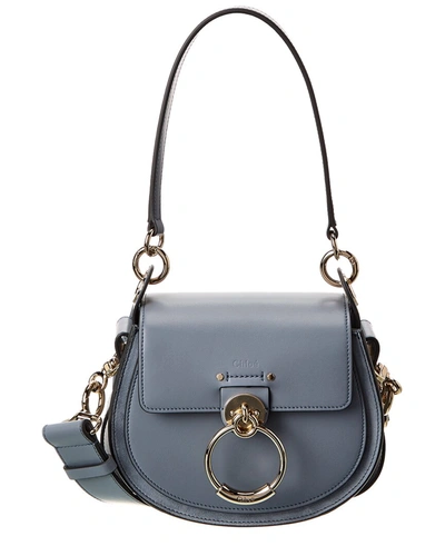Chloé Chloe Tess Small Leather Shoulder Bag In Blue