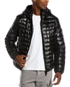 Moncler Padded Wool Zip-up Cardigan In Black