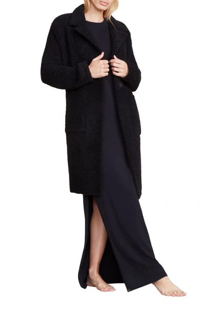 Barefoot Dreams Women's Cozychic Button-front Coat In Black