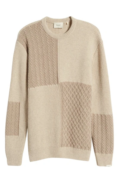 Forét Patchwork Crew-neck Jumper In Neutrals