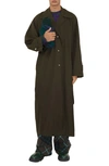 BURBERRY LAMBETH OVERSIZE WATER RESISTANT RAINCOAT WITH REMOVABLE FAUX FUR TRIM
