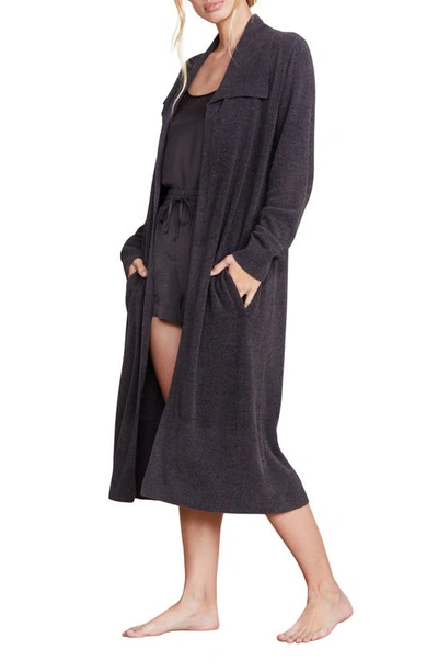 Barefoot Dreams Cozychic Ultra Lite Open-front Cardigan In Carbon