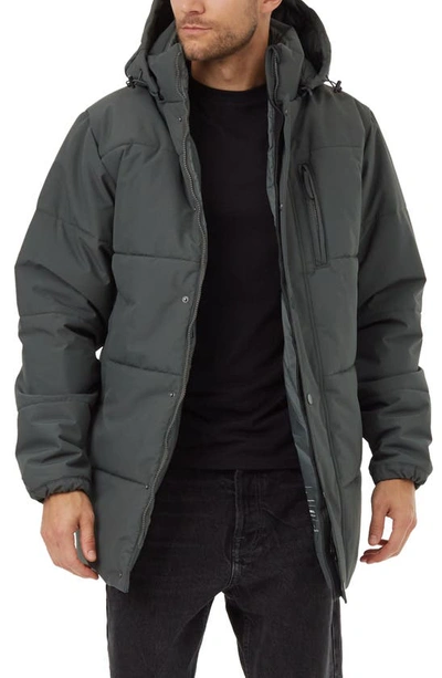 Tentree Water Repellent Parka Puffer Jacket In Urban Green