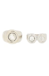 MELROSE AND MARKET MELROSE AND MARKET SET OF 2 PUFFED ROUND RINGS