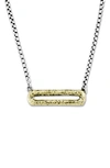 Samuel B. Two-tone Bar Necklace In Silver And Gold