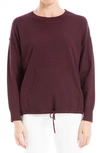 MAX STUDIO MAX STUDIO DRAWSTRING HEM PULLOVER SWEATER